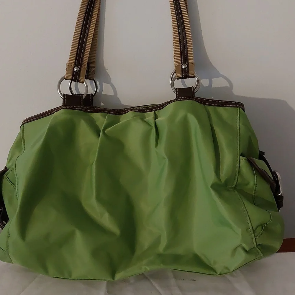 Franco Sarto green nylon shoulder bag - Picture 3 of 8